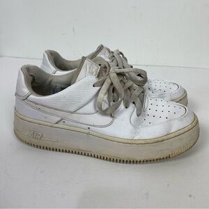 Nike white Air Force 1 sneakers